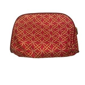 Adrienne Vittadini Cosmetics Pink & Coral Zip Around Large Make Up Bag Accessory